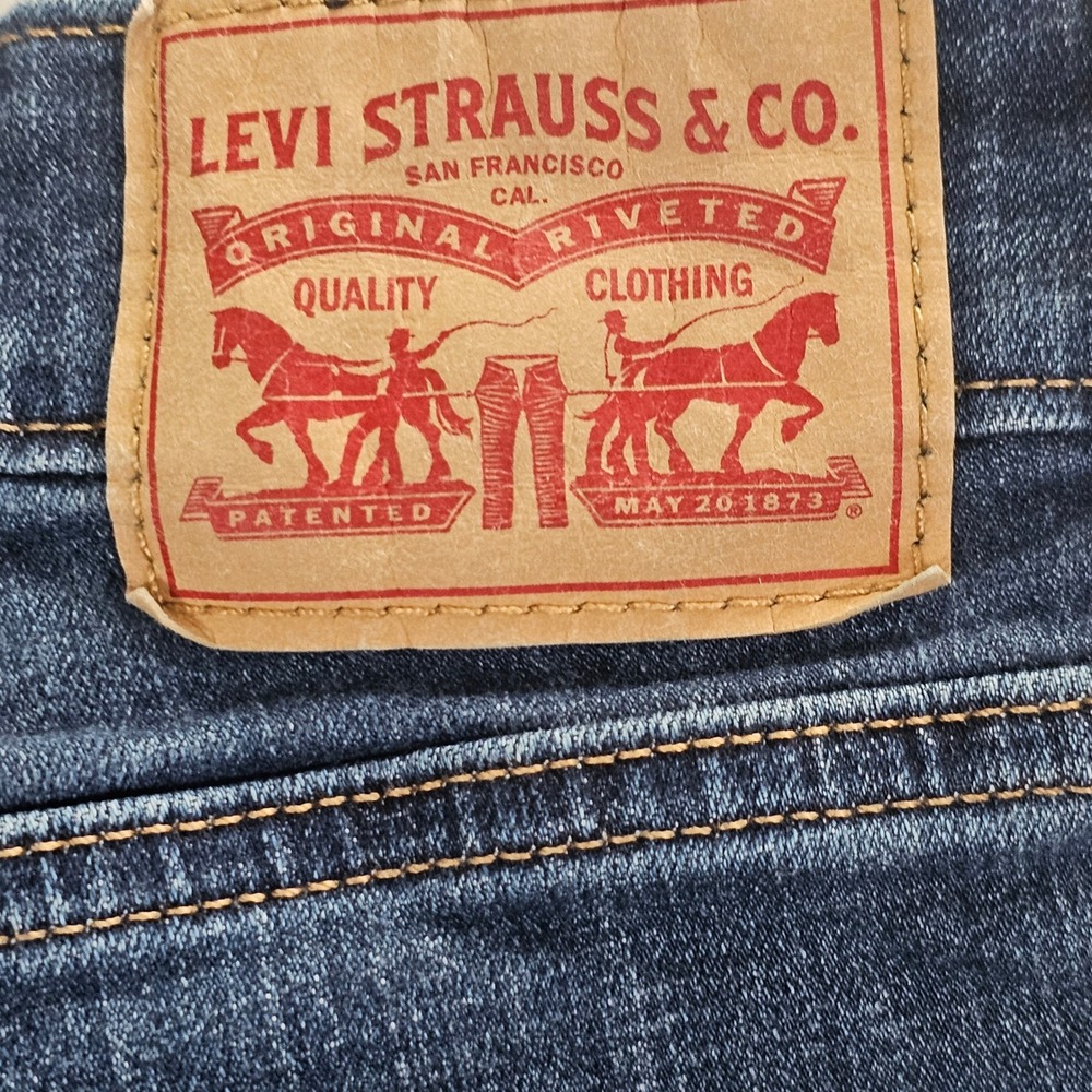 Levis 725 High Rise Bootcut Jeans Dark Wash Indigo Blue 18759-0038 Womens 31x30 - Picture 7 of 9